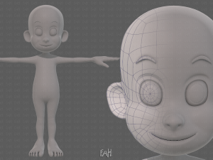 base mesh boy character v13 3D Model