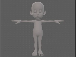 base mesh boy character v13 3D Model