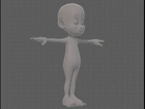 base mesh boy character v13 3D Model