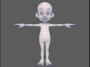 base mesh boy character v13 3D Model