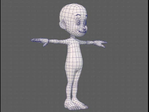 base mesh boy character v13 3D Model