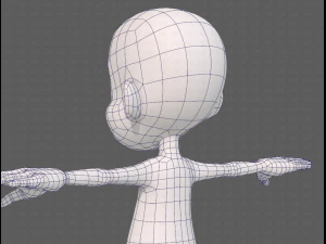 base mesh boy character v13 3D Model