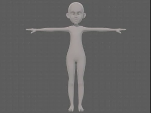 personaggio ragazza mesh basev14 Modello 3D
