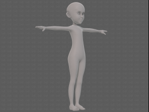 base mesh girl characterv14 3D-Modell