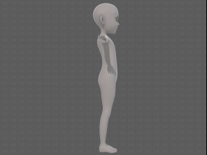 base mesh girl characterv14 3D-Modell