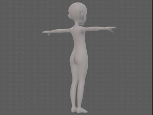 base mesh girl characterv14 3D-Modell