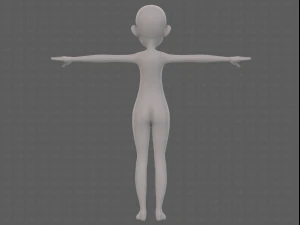 personaggio ragazza mesh basev14 Modello 3D
