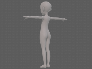 base mesh girl characterv14 3D-Modell