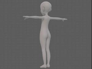 personaggio ragazza mesh basev14 Modello 3D