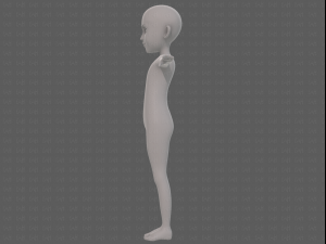 base mesh girl characterv14 3D-Modell