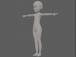 personaggio ragazza mesh basev14 Modello 3D