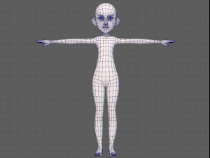 base mesh girl characterv14 3D-Modell