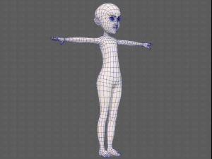 base mesh girl characterv14 3D-Modell