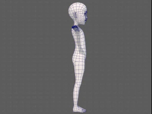 personaggio ragazza mesh basev14 Modello 3D