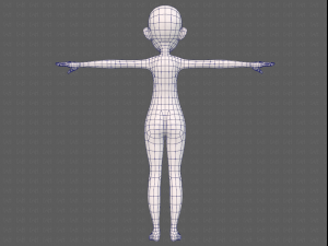 base mesh girl characterv14 3D-Modell