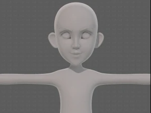 personaggio ragazza mesh basev14 Modello 3D