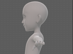 base mesh girl characterv14 3D-Modell