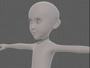 personaggio ragazza mesh basev14 Modello 3D