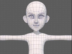 base mesh girl characterv14 3D-Modell