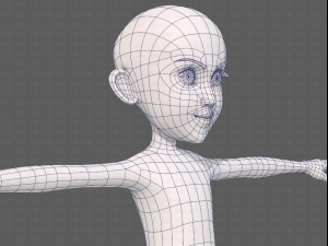 base mesh girl characterv14 3D-Modell