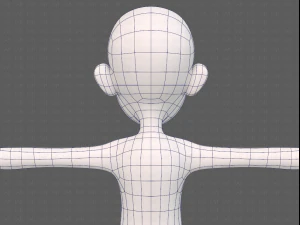 personaggio ragazza mesh basev14 Modello 3D