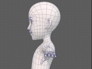 personaggio ragazza mesh basev14 Modello 3D