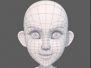 personaggio ragazza mesh basev14 Modello 3D