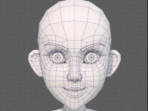 personaggio ragazza mesh basev14 Modello 3D