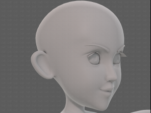 base mesh girl characterv14 3D-Modell