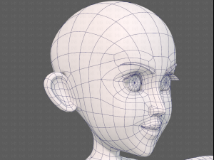 base mesh girl characterv14 3D-Modell