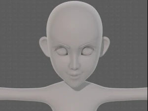 personaggio ragazza mesh basev14 Modello 3D