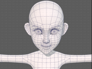 base mesh girl characterv14 3D-Modell