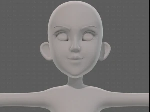 personaggio ragazza mesh basev14 Modello 3D
