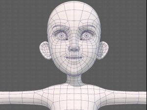base mesh girl characterv14 3D-Modell
