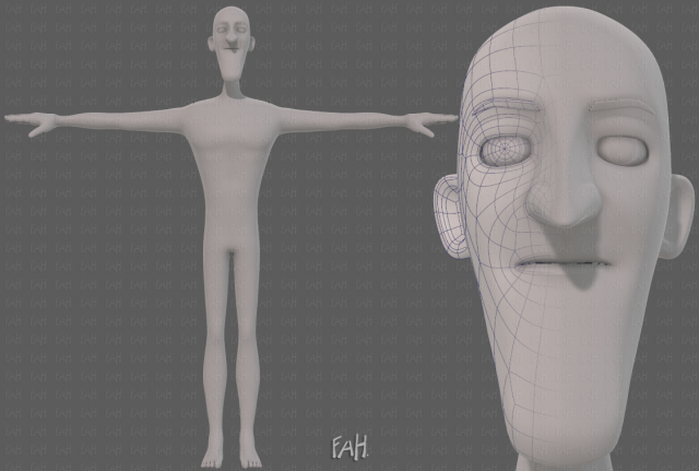 base mesh man character v22 3D Модель .c4d .max .obj .3ds .fbx .stl .blend 