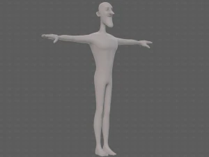 base mesh man character v22 3D Model