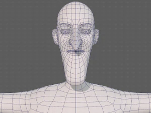 base mesh man character v22 3D Model