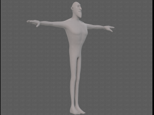 base mesh man character v23 3D Модель