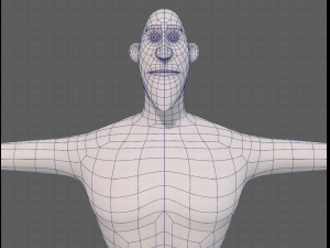 base mesh man character v23 3D Модель