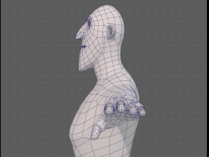 base mesh man character v23 3D Модель