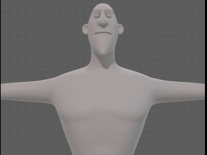 base mesh man character v23 3D Модель