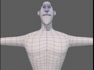 base mesh man character v23 3D Модель