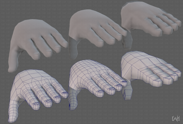 hand model 3D Model .c4d .max .obj .3ds .fbx .stl .blend 