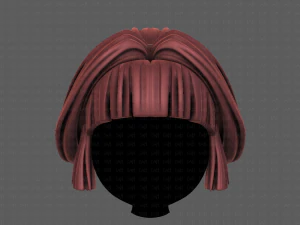 3d hair style for girl v83 3D Model