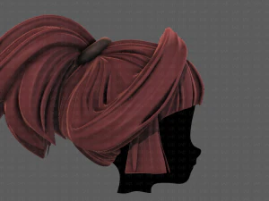 3d hair style for girl v83 3D Model