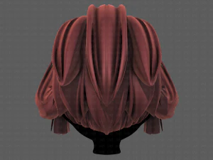 3d hair style for girl v83 3D Model