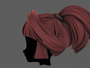 3d hair style for girl v83 3D Model