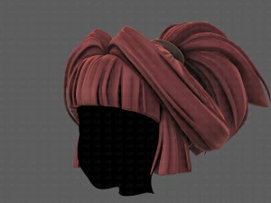 3d hair style for girl v83 3D Model