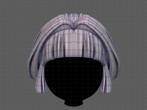 3d hair style for girl v83 3D Model