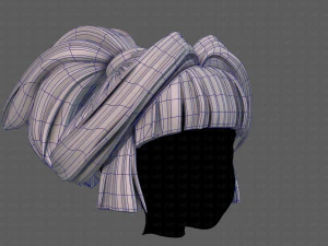 3d hair style for girl v83 3D Model